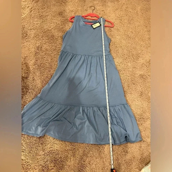 NWT new universal thread medium blue tiered tank maxi dress - Picture 10 of 11